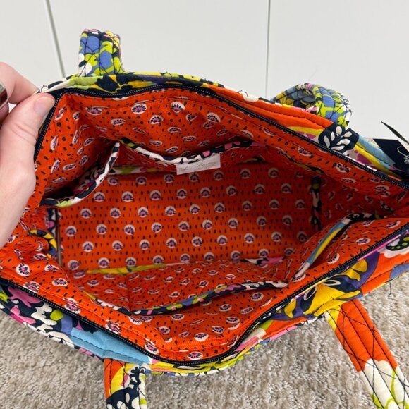 Vera Bradley Rio Quilted Tote Bag Multicolor Zip Top Cotton - Picture 3 of 7